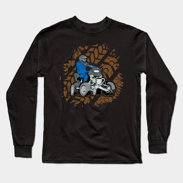 Off Road ATV Long Sleeve T-Shirt by RadStar